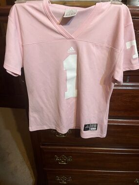 adidas Pink Kids' Number 1 Short-Sleeve Jersey
